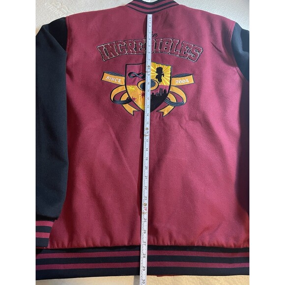 Disney Pixar The Incredibles Dash Parr Logo Varsity Jacket Large NWT - Picture 12 of 13